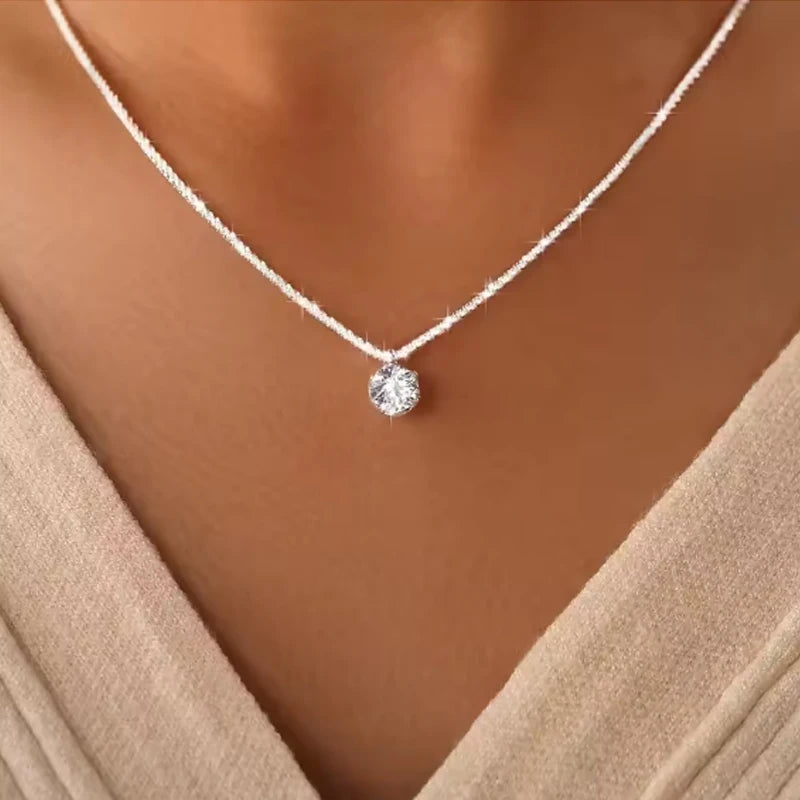 Moissanite Classic Crown Necklace