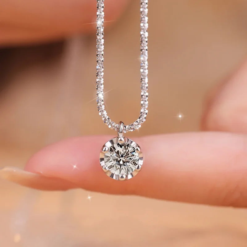 Moissanite Classic Crown Necklace