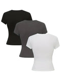 3pcs Slim Fit T-Shirts