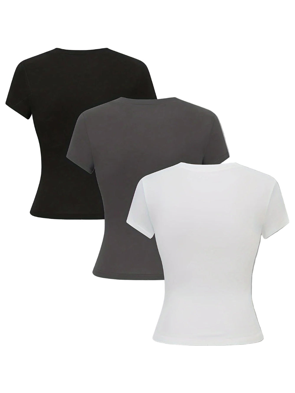 3pcs Women's Slim Fit T-Shirts