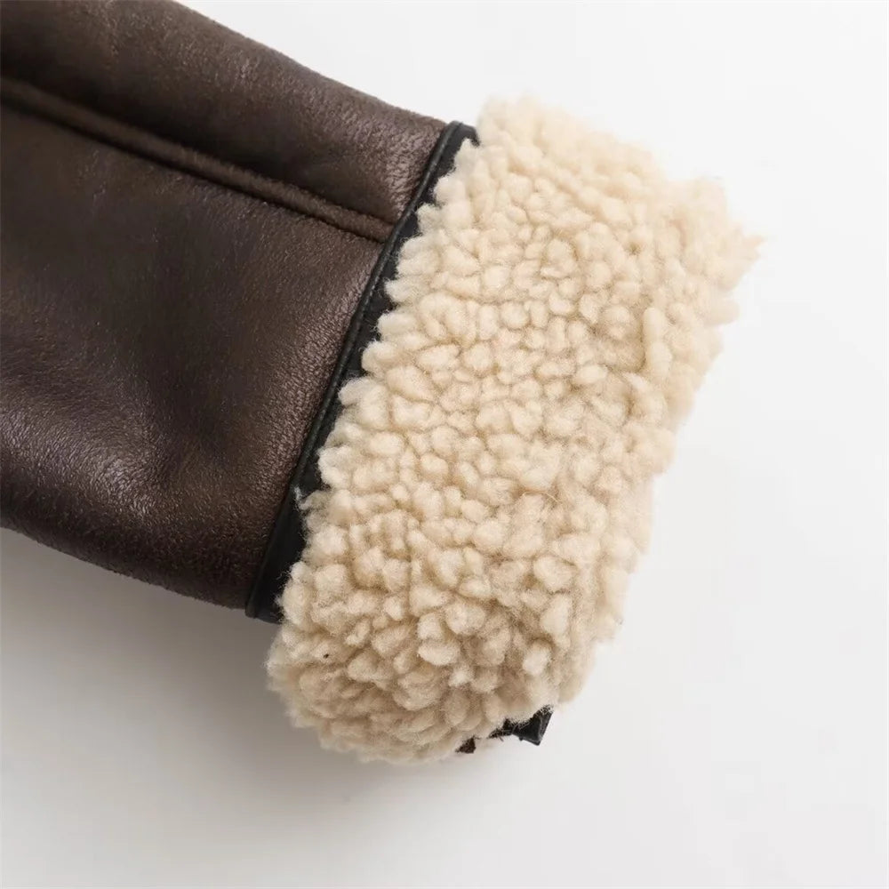 Casual Collar Fur Coat