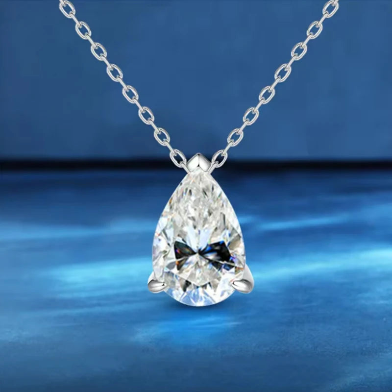 Moissanite Earrings Silver Elegant