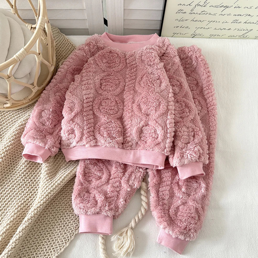 Thick Coral Velvet Two-piece Set