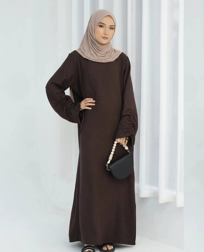 Lace-up Sleeve Abaya