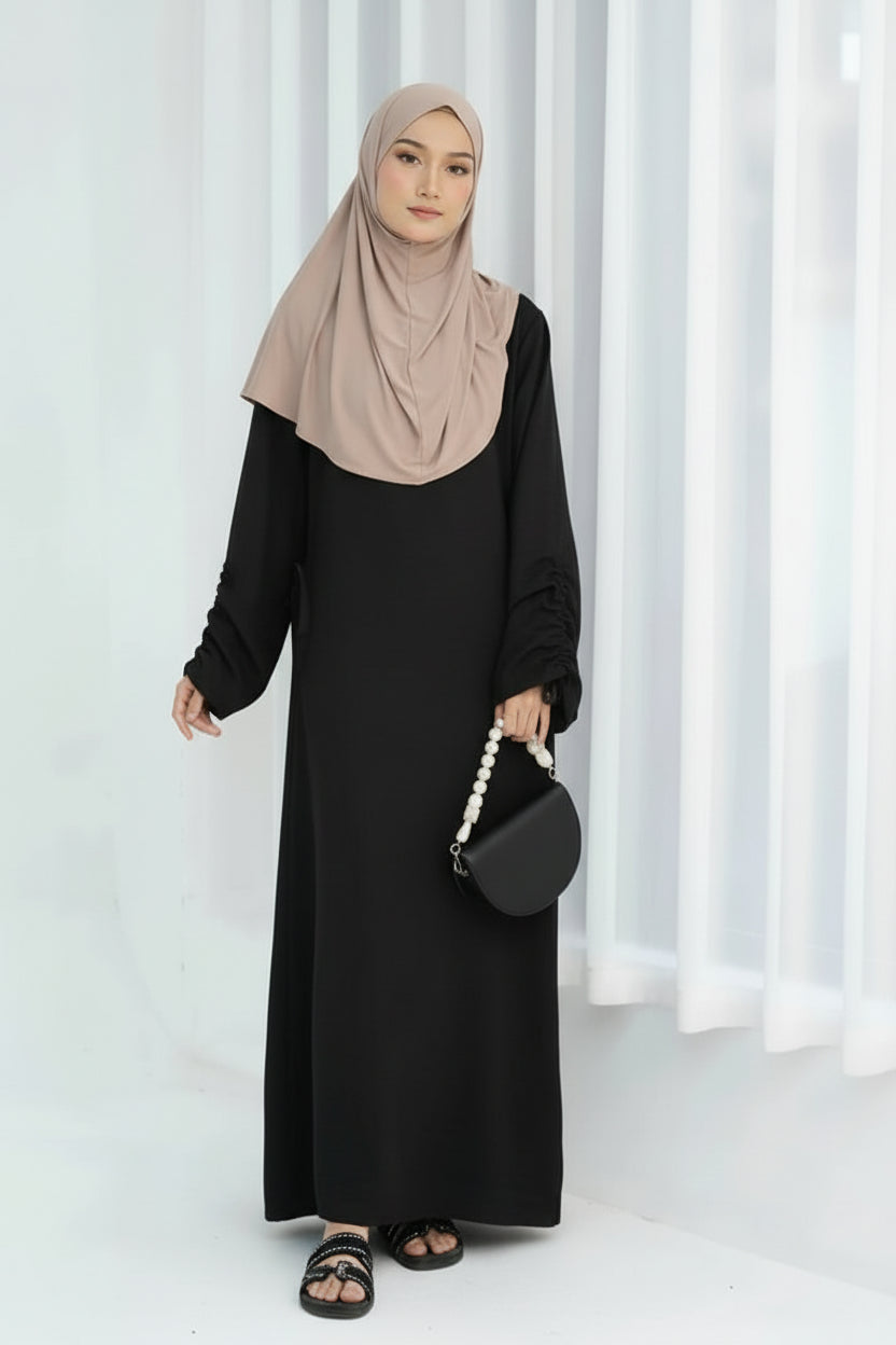 Lace-up Sleeve Abaya