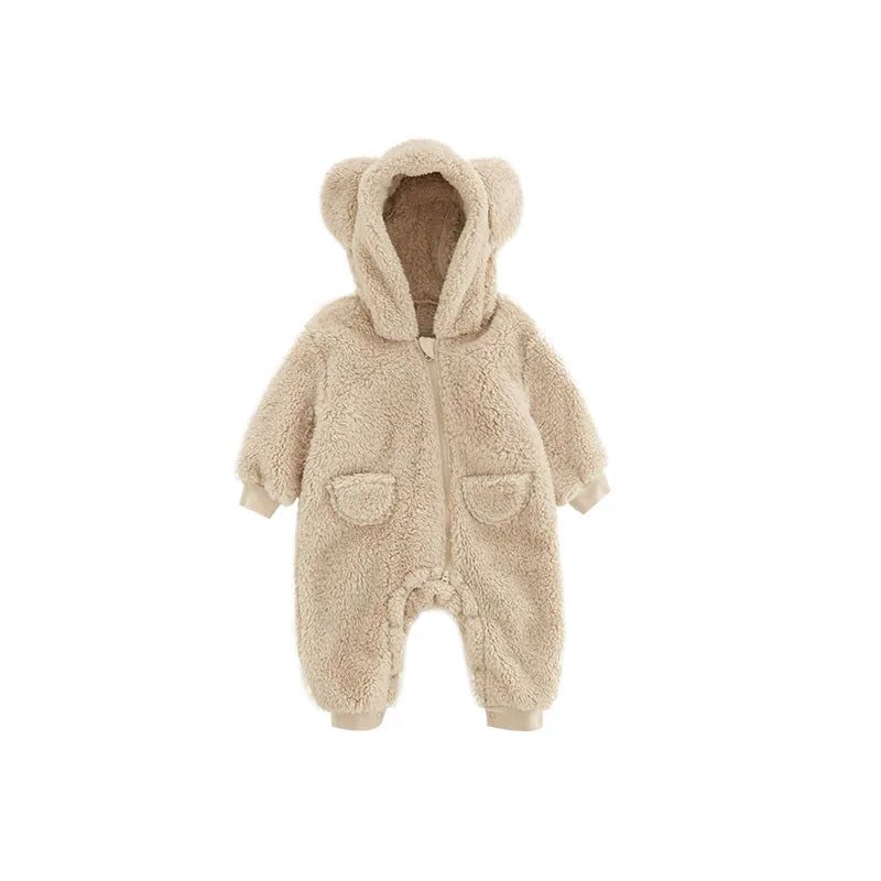 Warm Fleece Hooded Jumpsuits